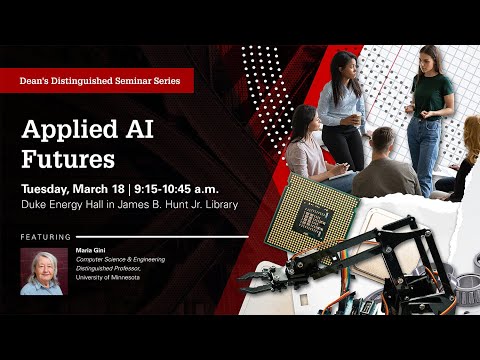 Applied AI Futures Seminar with Maria Gini: "Can I Trust My Teammates? Are They Friends or Foes?"