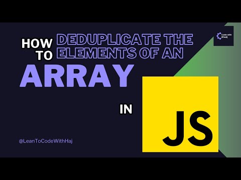 Deduplicate the elements of an array in JavaScript #programminglanguage #coding #javascript