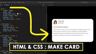 HTML & CSS: How to Make a Sample Beautiful Card
