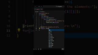 "How to Scan and Print a 2D Array in C" #cprogramming #codeinc #2darray