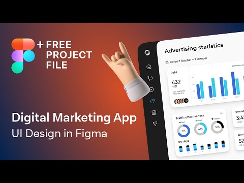 Figma Tutorial. Digital Marketing App UI Design in Figma | Web Design Tutorial + Free figma template