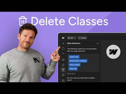 Webflow Tutorial: Delete Classes Permanently