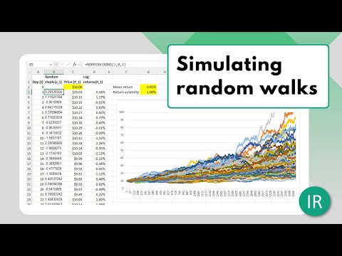 Simulating Stock Price Paths with Random Walks in Excel / Analyzing stock returns / Episode 17