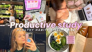 ❄️ PRODUCTIVE & COZY study volg | living alone 