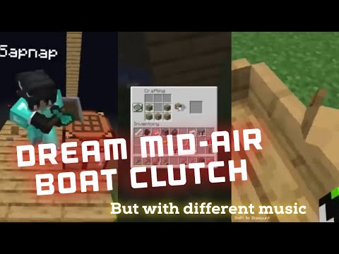 Dream Mid-Air Boat Clutch but with Different Music (Minecraft Speedrunner vs 5 hunters)