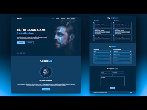 How To Make Build a Responsive Portfolio Animation Website | HTML, CSS, JavaScript Tutorial!