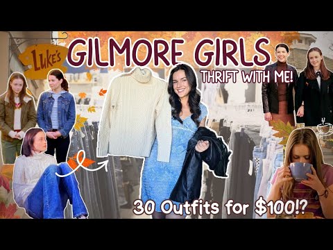 a GILMORE GIRLS thrift with me 🍂 cozy fall outfits for $100!