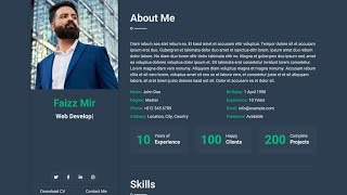 Personal Portfolio Website In HTML CSS javascript With source code