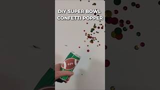 DON'T THROW AWAY Paper Towel Rolls! 🏈 DIY Super Bowl Confetti Popper ($0 Hack) #Shorts #superbowl