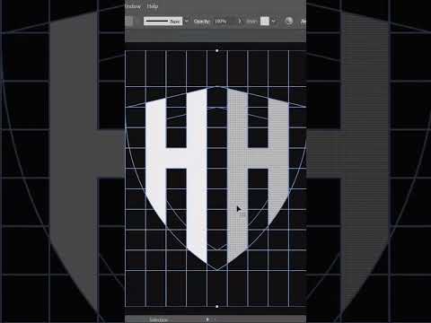how to create monogram logo in shield professional logo design tutorial #monogram#viralshorts
