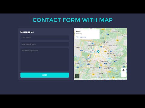 Responsive Contact Form With Google Map Using HTML CSS