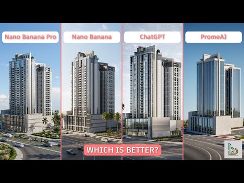 SketchUp to PHOTOREALISM: Nano Banana Pro, Nano Banana, ChatGPT & PromeAI Compared!