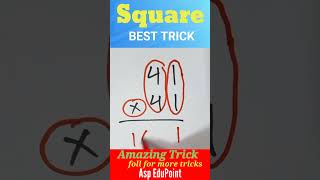 Square amazing trick #fraction #shorts #shortcutmath #viralshorts #viral #viralvideo #pw #khansir
