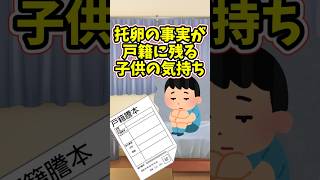 『自分は托卵されていた』その事実が戸籍に残る子供の気持ち　 【2ch修羅場スレ】 #2ch  #感動する話   #泣ける話  shorts