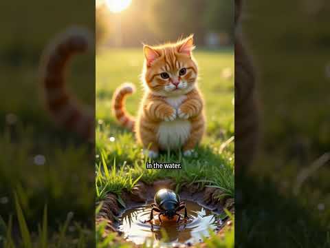 "Whiskers vs. The Giant Dewdrop! (You Won't Believe His Solution) 🐱💧#shorts #cat
