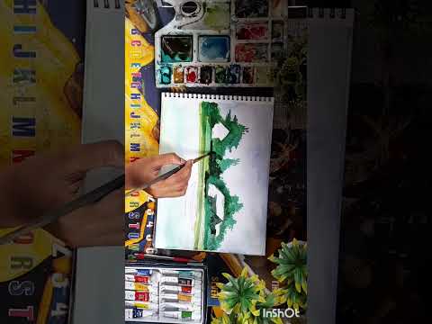 How to watercolor painting in landscape # landscape watercolor # painting