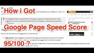 How i Got Google Pagespeed Score 95/100 ?
