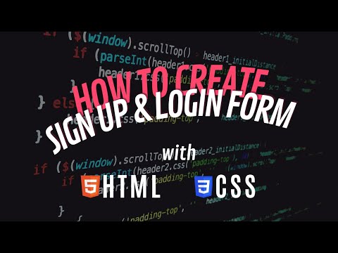 How to create Sign up & Login form with HTML and CSS