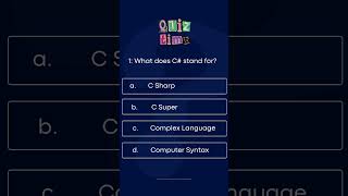 Question 1: What does C# stand for? #coding  #interestingfacts #quiz #csharp #programmingtutorial