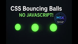 Amazing CSS Only Bouncing Balls Animation | No JavaScript | CSS Animation Tutorial