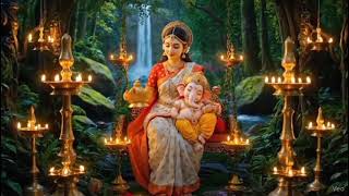 Maa ki lori… Ganesha’s smile… the sound of divine affection ✨🎶”