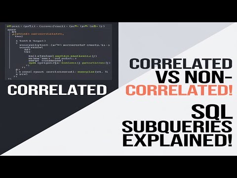 Correlated and Non-Correlated Subquery in Oracle SQL