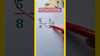 Cross-multiply & subtract – lightning fast fractions!⚡📐#maths #mathtricks #mathtips #foryou