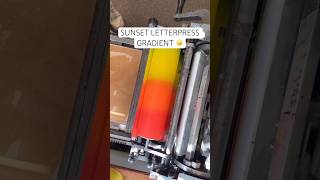 Letterpress Printing ☀️ Sunset Gradient #letterpress #printing   #oddlysatisfyingvideo #gradient