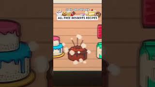 Every free dessert recipe you can find in Toca Boca 😋 tips and tricks and fun and easy hacks