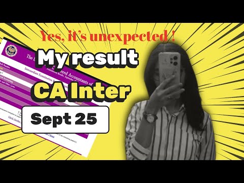 Successful or unsuccessful? My CA inter sept 25 result! 