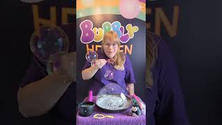 Blowing a big bubble on my plate... then making bubbles that bounce – yes, really! 🫧💥