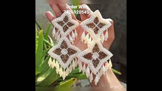 Classy Handmade Fabric earrings,Order now #codavailable #fabricearring #handmadeearrings