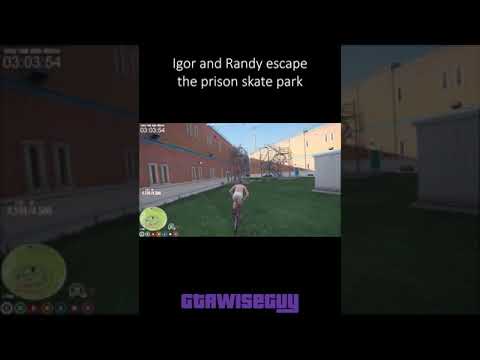 Igor and Randy escape the prison skate park #shorts #gta5 #GTAWiseGuy