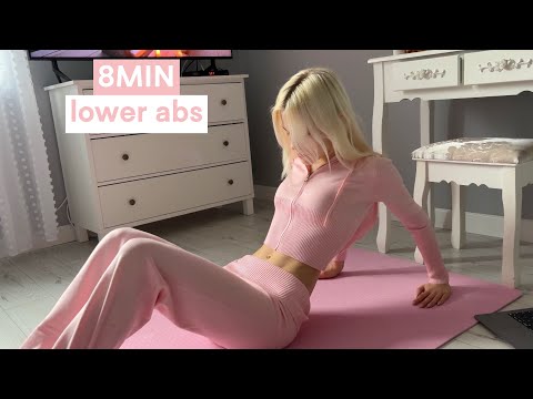 8MIN LOWER ABS & ABS BURN // LOOSE LOWER BELLY// pilates at home