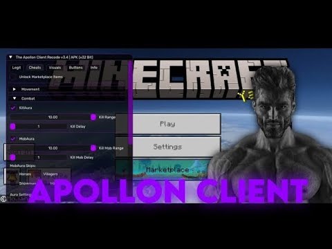 APOLLON CLIENT | MINECRAFT POCKET EDITION 1.21.50 LATEST HACK CLIENT KILL AURA AIMBOT CONFIG