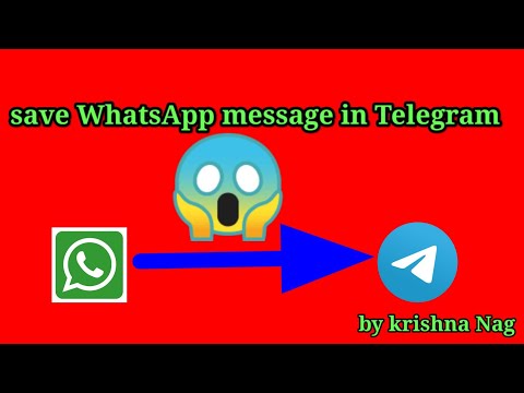 How To Save WhatsApp Massage In Telegram 🔥|| In Hindi||