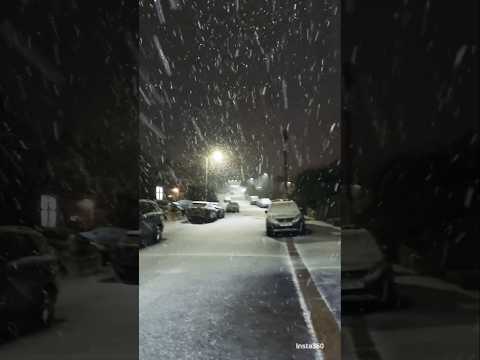 Winter's Magic: The Beauty of Snowfall ❄️ #london #londonsnow #winterwonderlandlondon