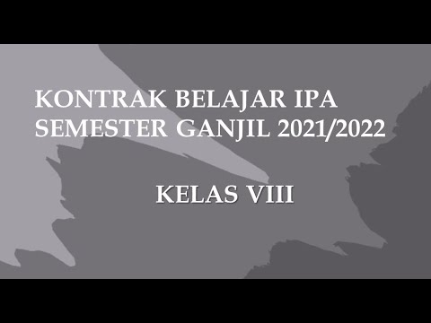 KONTRAK BELAJAR - KELAS 8 GANJIL 2021/2022
