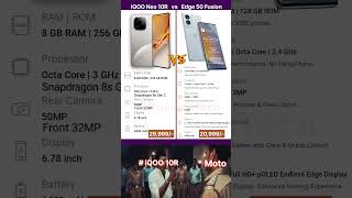 Iqoo neo 10r vs Moto edge 50 Fusion comparison 🧐 #techshorts