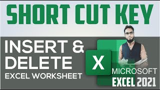 SHORTCUT KEYS II  INSERT AND DELETE WORKSHEET MICROSOFT EXCEL