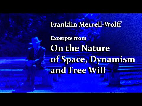 Franklin Merrell-Wolff, Excerpts from On the Nature of Space, Dynamism and Free Will, Pt. 1