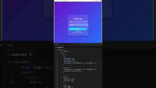 Simple Login Form using HTML & CSSClean UI Design #webdevelopment #coding #shorts
