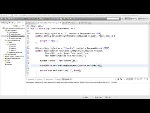 Screencast #35: Prevent duplicate form submissions spring MVC