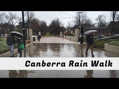 Canberra Rain Walk | Walking in the rain in the Australian National University ANU
