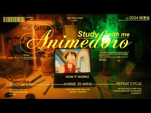 animedoro real time study with me at 3am (40/20) with lofi music