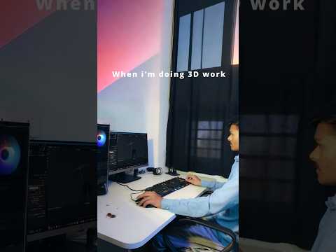 When I am doing 3D work in Blender #blender3dinhindi #blenderanimation #vfx #cgi #aftereffects