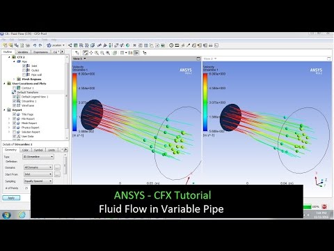 Fluid Flow in Variable Pipe - ANSYS CFX Tutorial