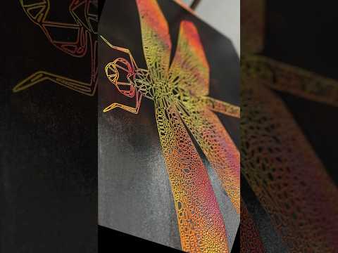 #dragonfly #dragonflyart #ooznest #cncart #maker #blackboardpaint #plywoodart #drumandbass