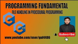 Programming Fundamentals || C /C++ Programming ||Procedural vs OOPs in C/C++ || File Handling