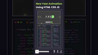 🎆 Happy New Year 2025 Animation! ✨ | HTML5, CSS3 & JS Magic||#shorts #shortvideo #htmlcssjs #web3